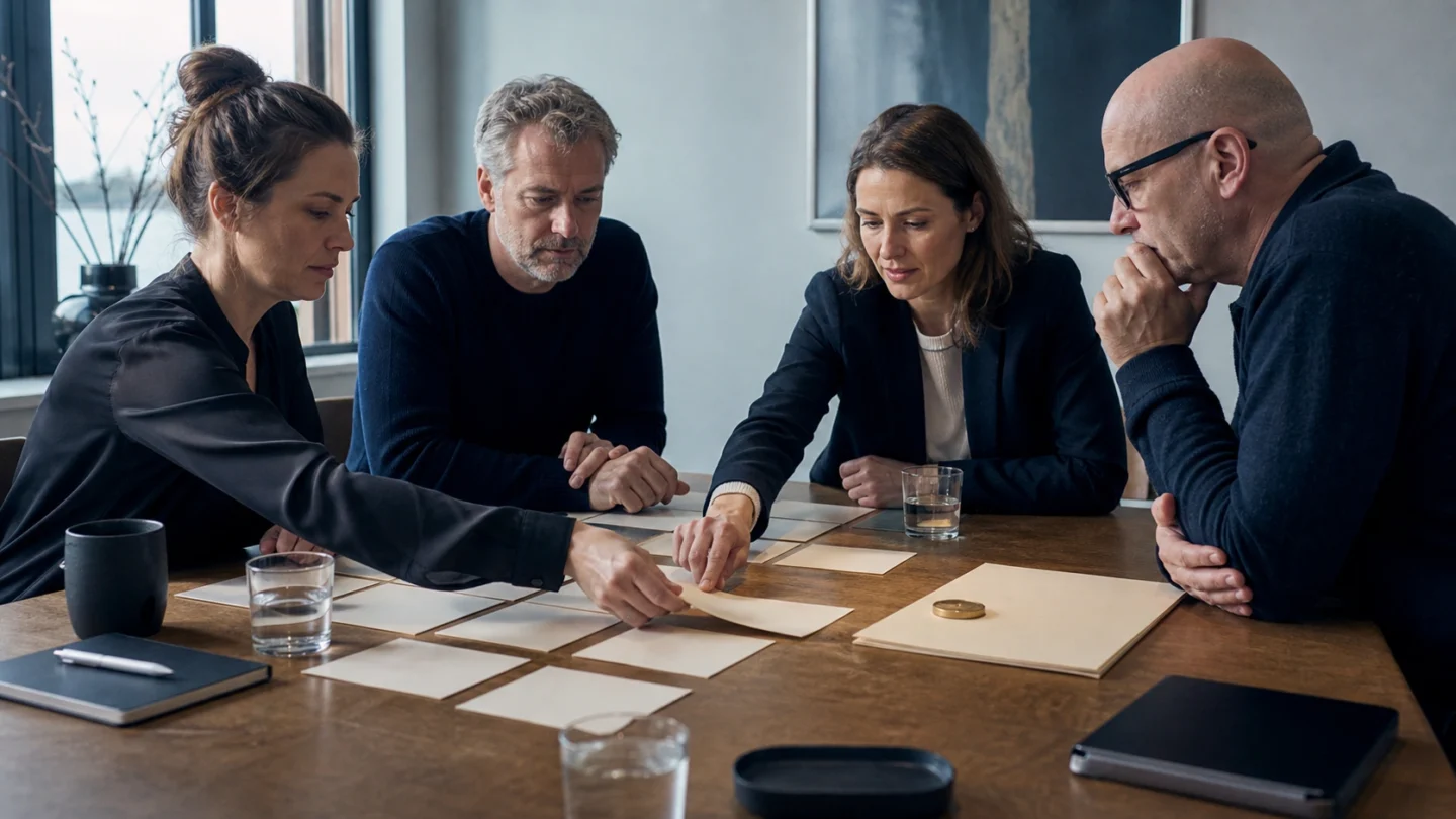 Et team afgrænser en konkret AI-udfordring og den leverance, workshoppen skal skabe.